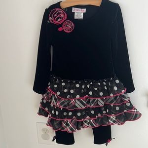 Jessica Ann velour top and matching pants 3 t